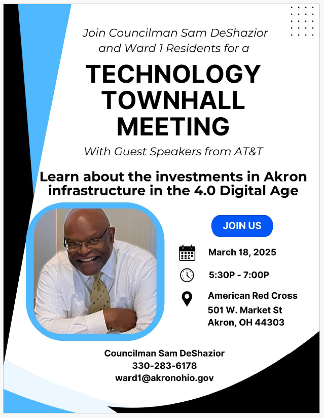 Technology townhall flyer