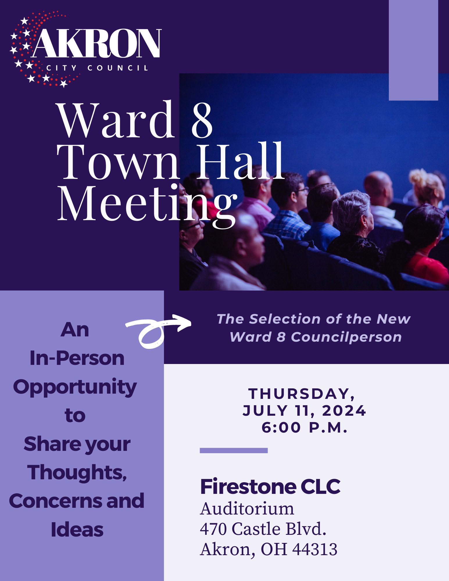 Akron City Council Hosts Ward 8 Townhall on Thursday, July 11th at 6:00 ...
